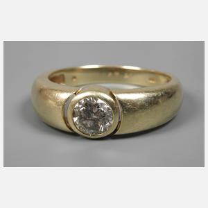 Herrenring mit Diamanten von ca. 1,07 ct