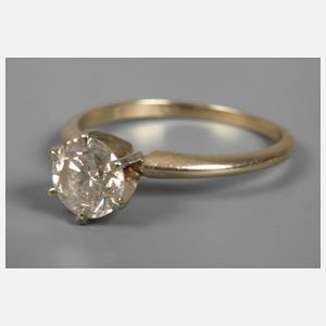 Solitärring mit Brillanten von 1,1 ct