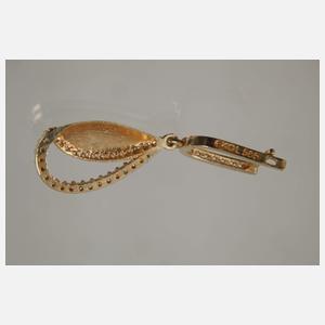 Paar Ohrhänger mit Diamanten