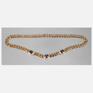 Hochwertiges Saphircollier