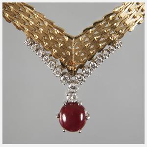 Collier mit Rubin und Brillanten