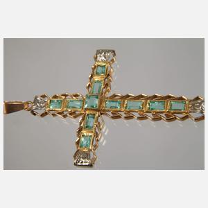 Kreuzanhänger mit Steinbesatz