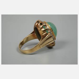 Damenring mit Smaragd und Brillanten