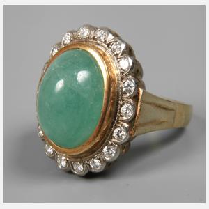 Damenring mit Smaragd und Brillanten