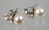 Paar Ohrstecker mit Perlen und Brillanten
