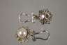 Paar Ohrclips mit Diamanten und Perlen