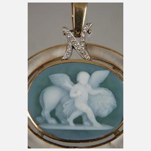 Anhänger mit Achatkamee und Brillanten