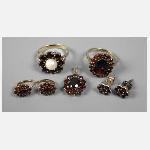 Konvolut Granatschmuck