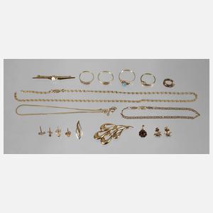 Konvolut Goldschmuck