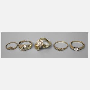 Konvolut Damenringe