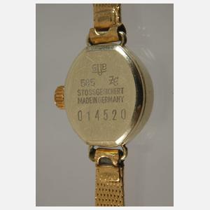 Glashütte, Damenuhr Gold
