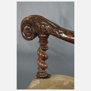 Schwerer barocker Armlehnsessel