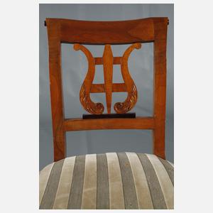 Drei Lyrastühle Biedermeier