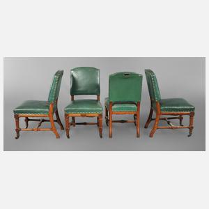 Vier neogotische Stühle