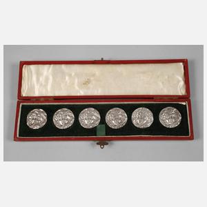 Silber sechs englische Knöpfe