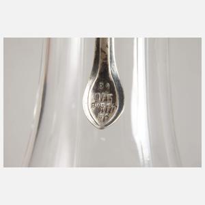 Kleine Jugendstilkaraffe mit Silbermontierung