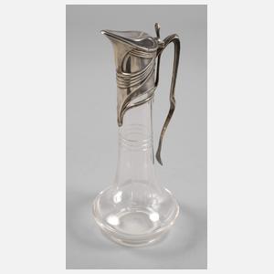 Kleine Jugendstilkaraffe mit Silbermontierung
