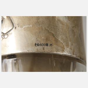 Große Jugendstilkaraffe mit Silbermontierung