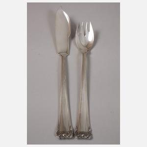 Silber großes Fischbesteck Karl Groß