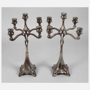 Paar Jugendstil-Girandolen