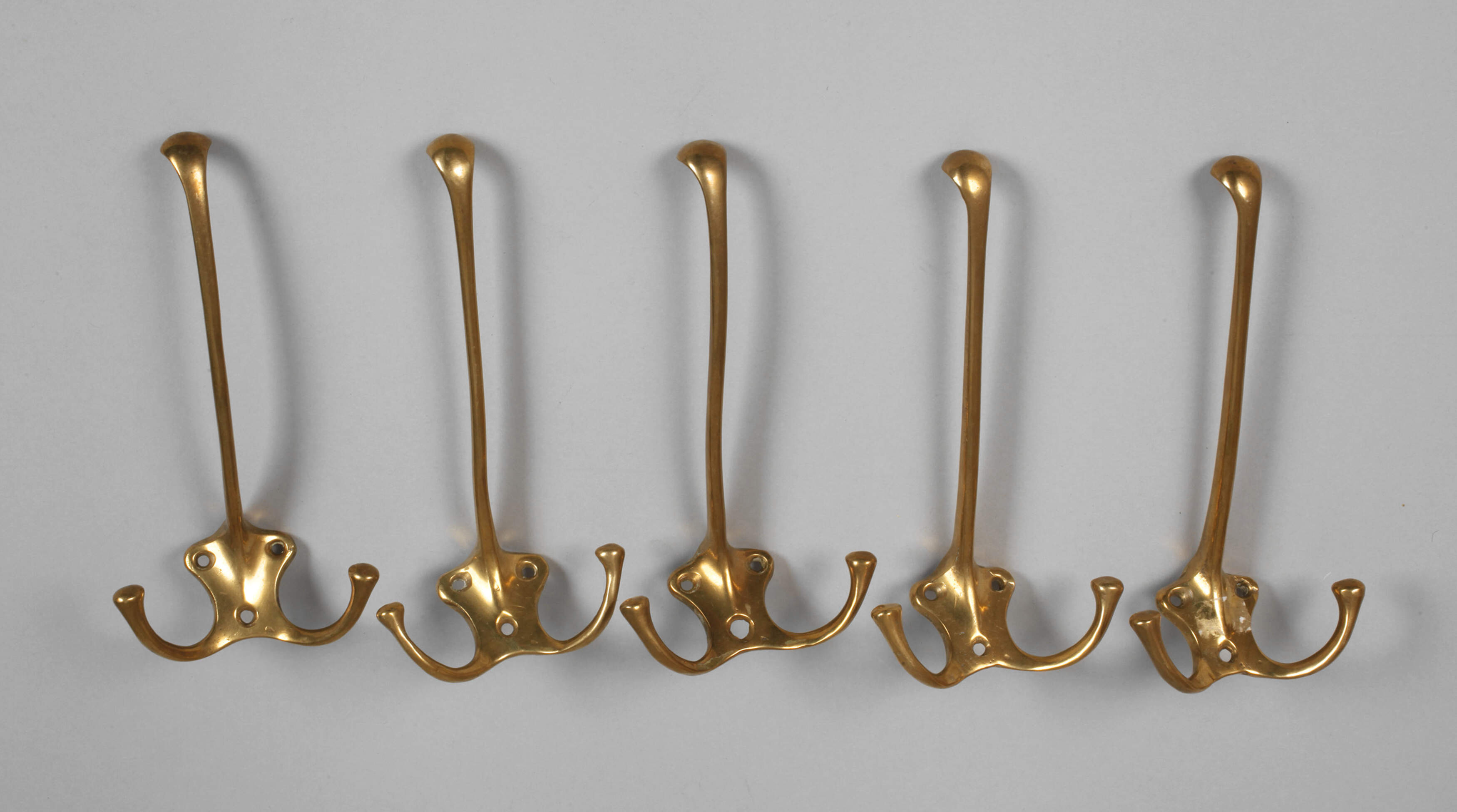 Fünf Kleiderhaken Jugendstil