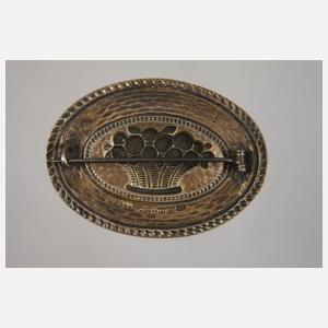 Jugendstilbrosche mit Emaille