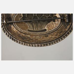 Jugendstilbrosche mit Emaille