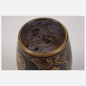 Jugendstilvase Reliefgoldmalerei