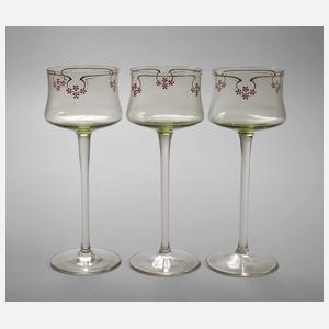 Drei Weinrömer Jugendstil
