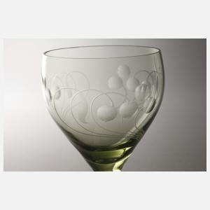 Sechs Weingläser Jugendstil