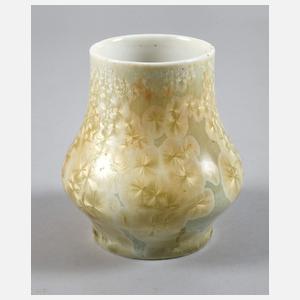 Meissen kleine Balustervase Kristallglasur