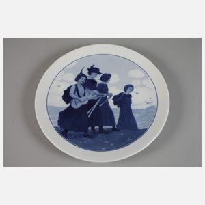 Meissen Wandteller "Musizierende Mädchen"