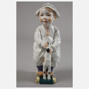 Meissen ”Kind, auf einem Holzpferd reitend”