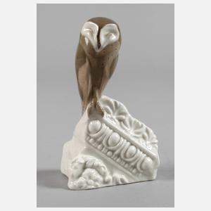 Meissen "Schleiereule auf Architekturstück"