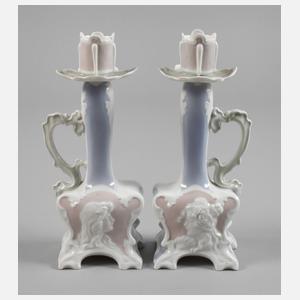 Müller Schwarza-Saalbahn Paar Leuchter Jugendstil