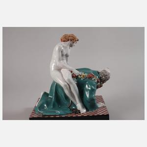 Wiener Keramik "Aristoteles und Phyllis"