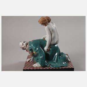 Wiener Keramik "Aristoteles und Phyllis"