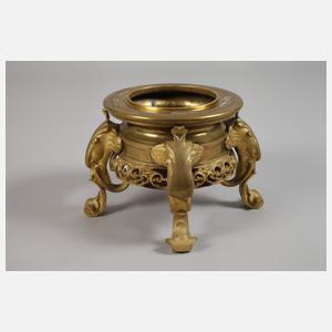 Frankreich Vase mit Bronzefuß