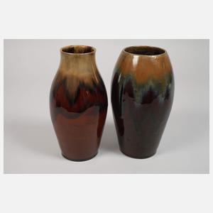 Bürgel acht Laufglasurvasen