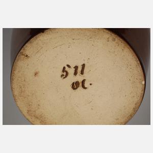 Bürgel acht Laufglasurvasen