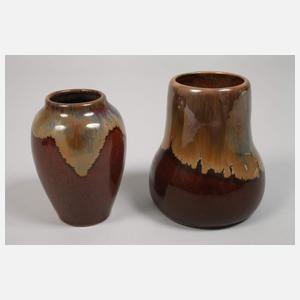 Bürgel acht Laufglasurvasen