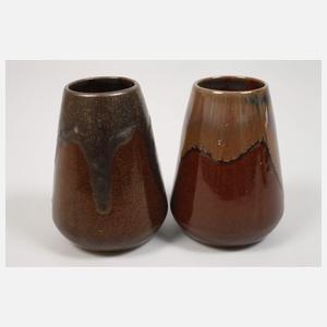 Bürgel acht Laufglasurvasen