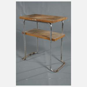 Zwei Beistelltische Stahlrohr