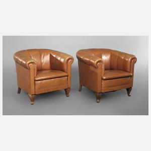 Paar Clubsessel Leder