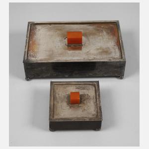 Paar Deckeldosen Quist