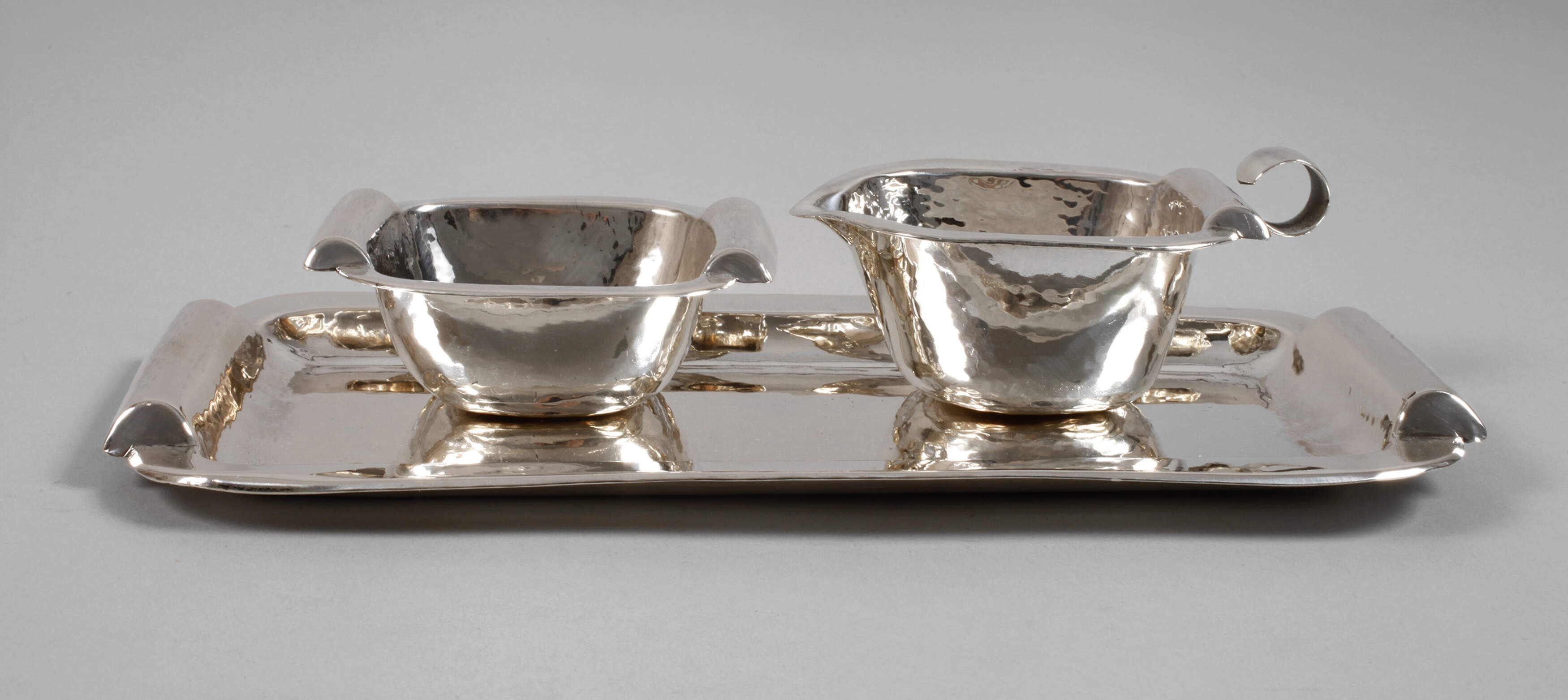 Silber Zucker-/Sahneset Art déco