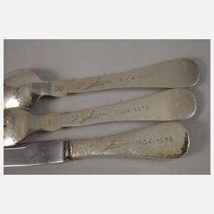 Silber Jubiläums-Dessertbesteck Georg Jensen