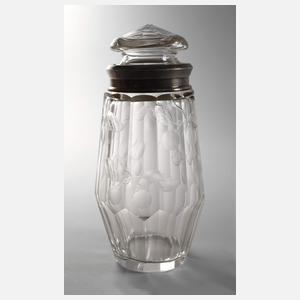 Deckeldose mit Kirschdekor