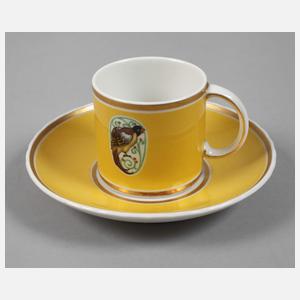 KPM Berlin Mokkatasse Vogeldekor