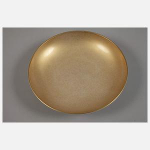 KPM Berlin Schale und Wandvase "Goldhauchfond"